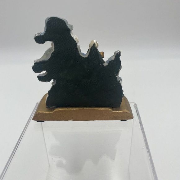 Snowman & Child Skiing on a Snowbank Setting on a Metal Hanger K. Collections - Picture 4 of 5